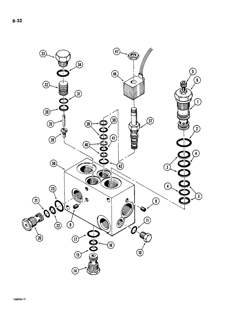 Схема запчастей Case IH KP-525 - (8-32) - SOLENOID VALVE ASSEMBLY (08) - HYDRAULICS