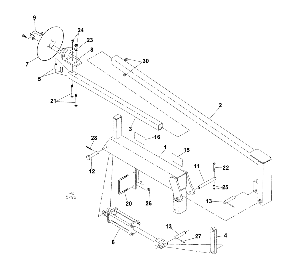 Схема запчастей Case IH 5310 - (75.200.10) - 8-30 ROW MARKER (09) - CHASSIS/ATTACHMENTS