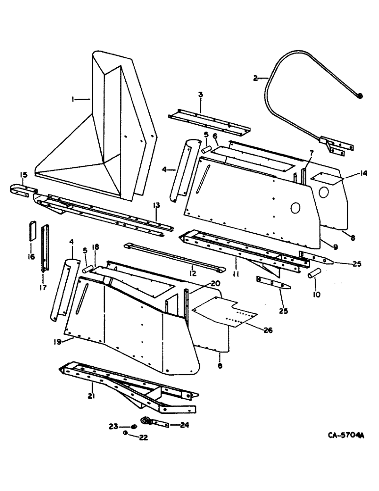 Схема запчастей Case IH 820 - (D-06) - GRAIN HEADER, DIVIDERS (58) - ATTACHMENTS/HEADERS