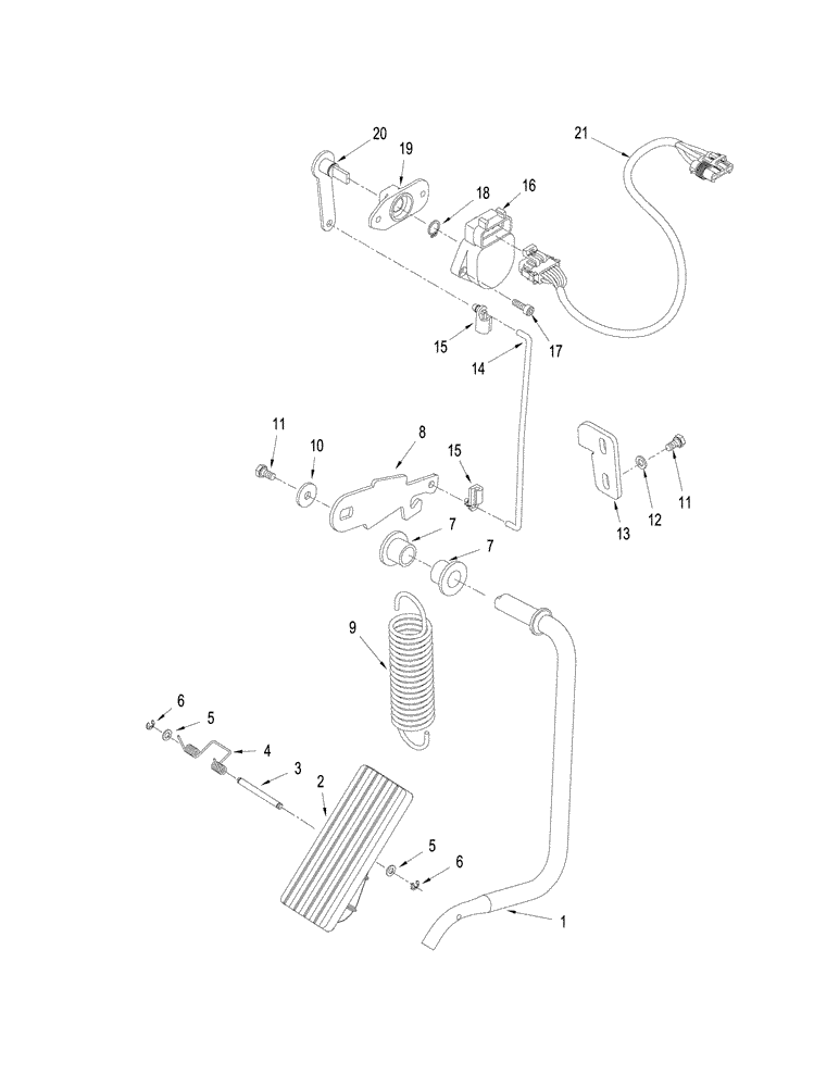 Схема запчастей Case IH STEIGER 435 - (03-02) - THROTTLE - DECELERATOR CONTROL (03) - FUEL SYSTEM