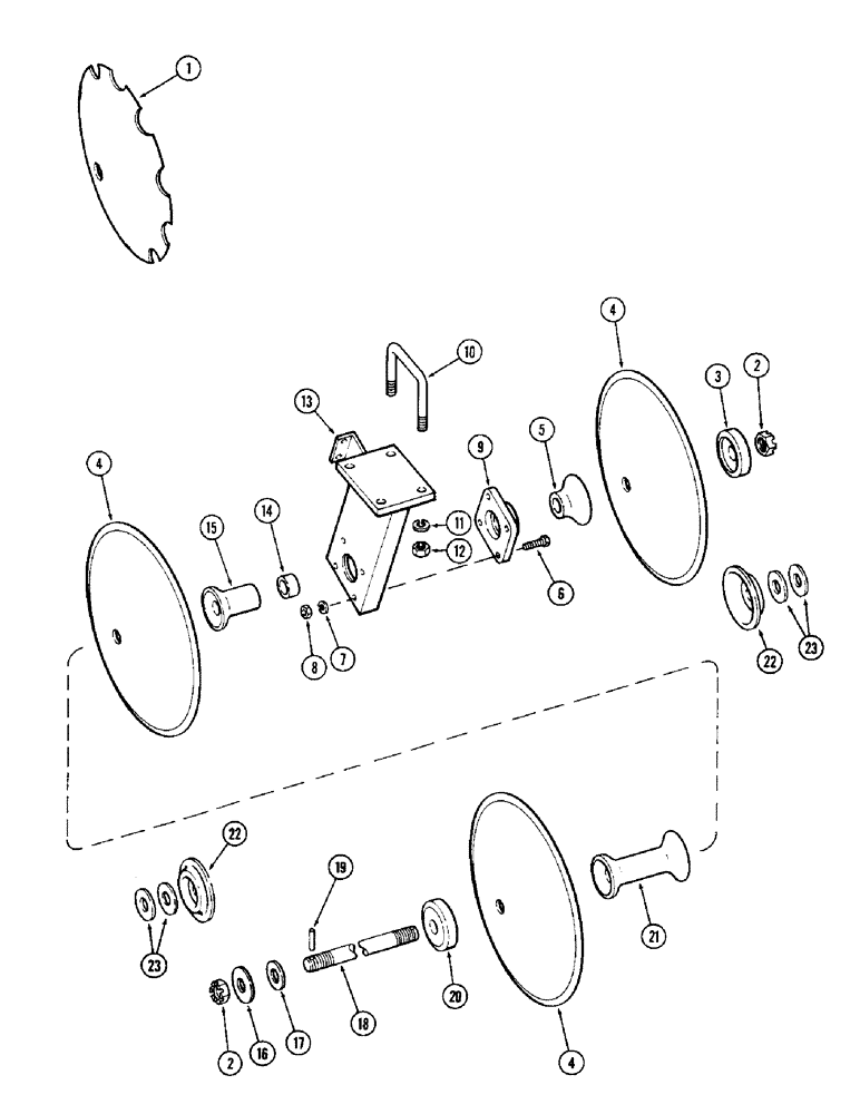 Схема запчастей Case IH DOT 17 - (30) - LEFT FRONT GANG MODEL 17-17 