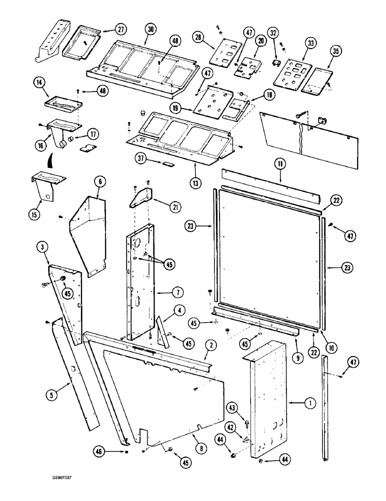 Схема запчастей Case IH 1800 - (9D-04) - RIGHT-HAND CONSOLE (10) - CAB & AIR CONDITIONING