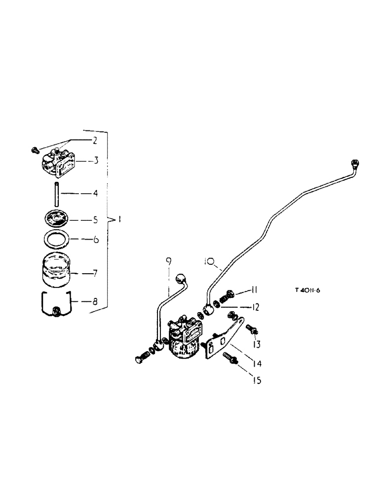 Схема запчастей Case IH 434 - (6-032) - WATER TRAP ATTACHMENT - ATTACHMENTS (03) - FUEL SYSTEM