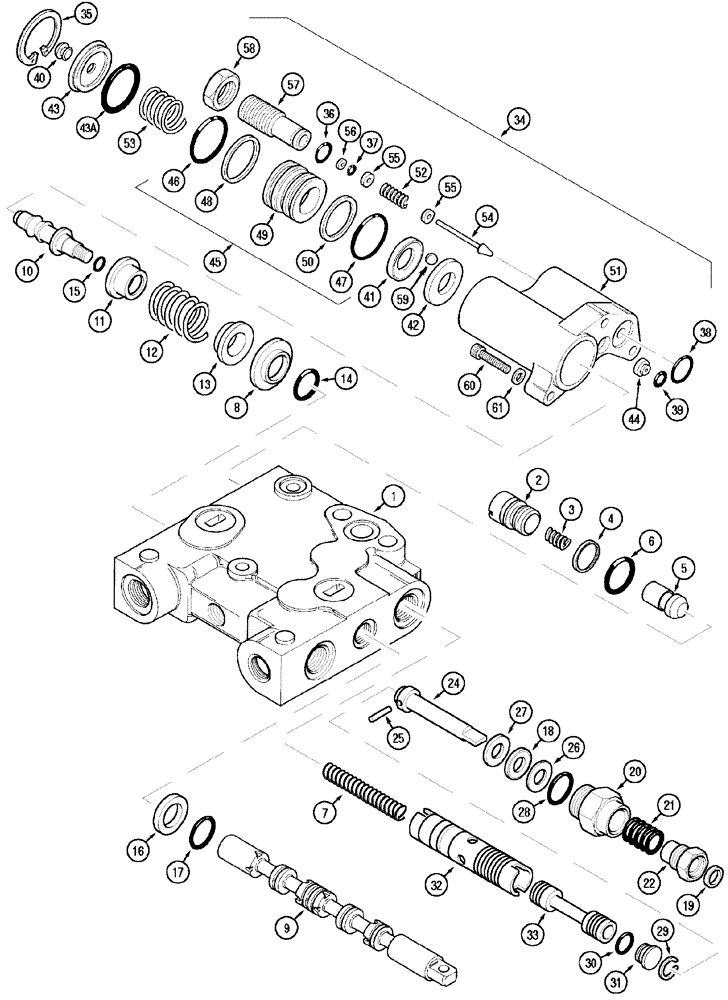 Схема запчастей Case IH MX135 - (08-26) - REMOTE VALVE ASSEMBLY (08) - HYDRAULICS