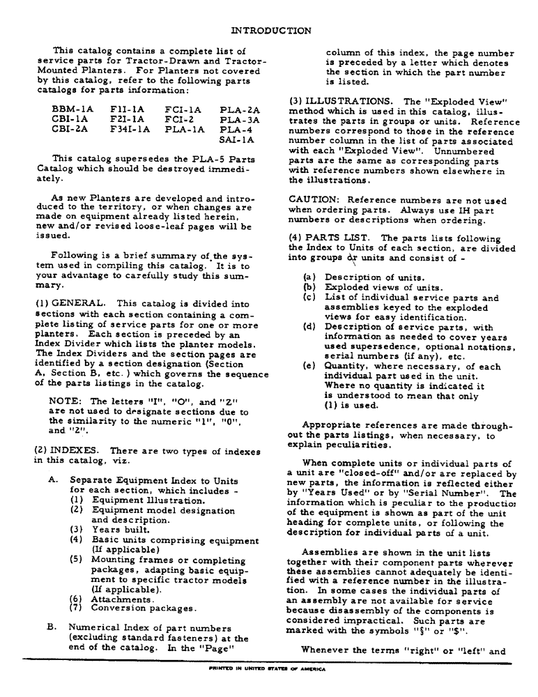 Схема запчастей Case IH 649 - (3) - INTRODUCTION 
