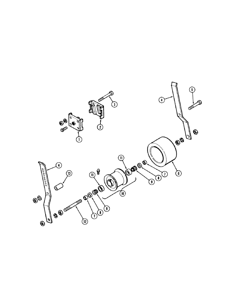Схема запчастей Case IH 100-SERIES - (44[1]) - GAUGE WHEEL - HEAVY DUTY, SN1605900 AND UP 