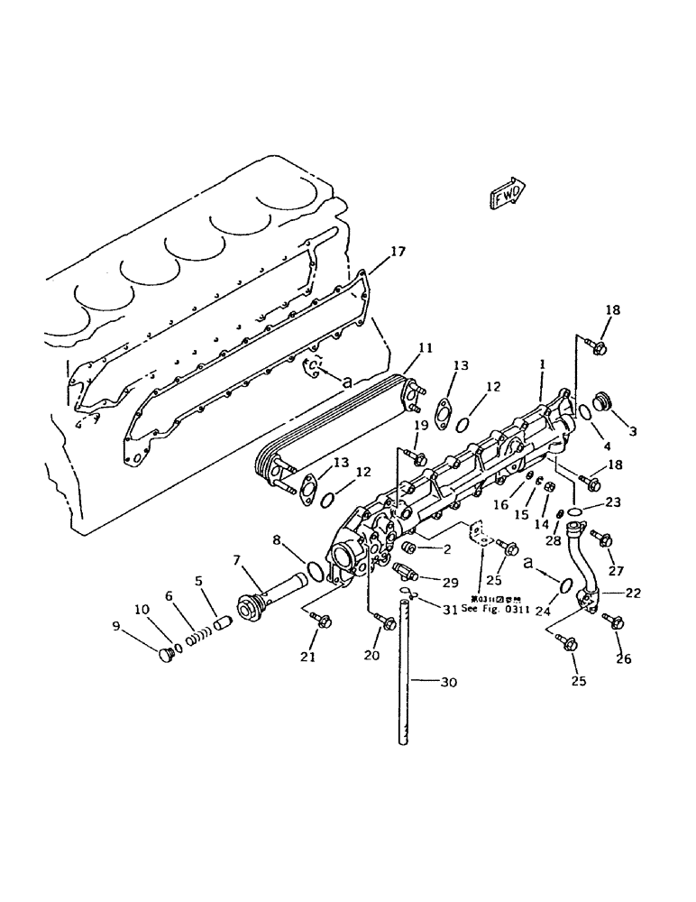 Схема запчастей Case IH 7700 - (C01-23) - ENGINE, OIL COOLER Engine & Engine Attachments