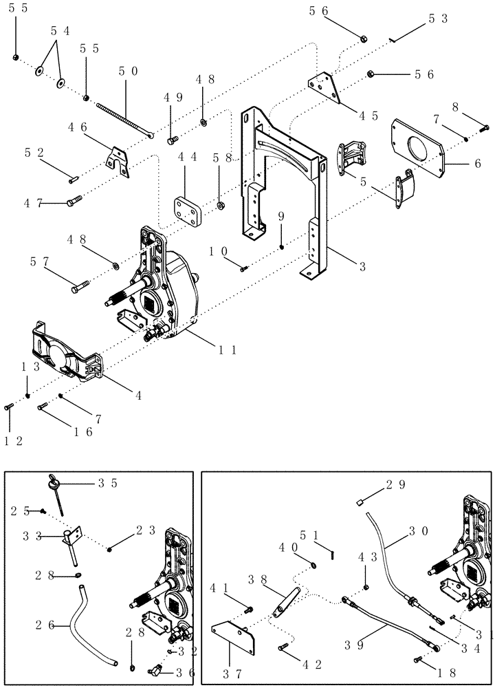 Схема запчастей Case IH 2388 - (09B-01[03]) - ROTOR DRIVE - MOUNTING - ASN JJC0273000 (14) - ROTOR, CONCANVES & SIEVE