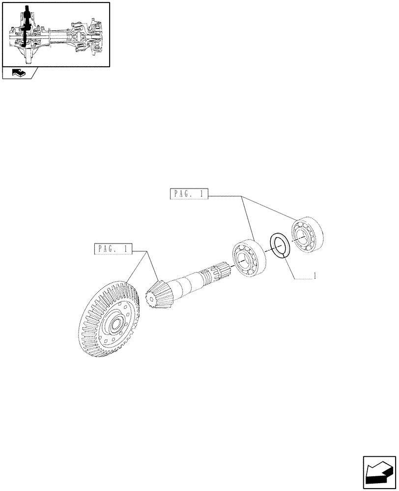 Схема запчастей Case IH PUMA 125 - (1.40. 3/06[02]) - (CL.4) FRONT AXLE W/MULTI-PLATE DIFF. LOCK AND STEERING SENSOR AND BRAKES - ADJUSTING SHIMS (VAR.330426) (04) - FRONT AXLE & STEERING