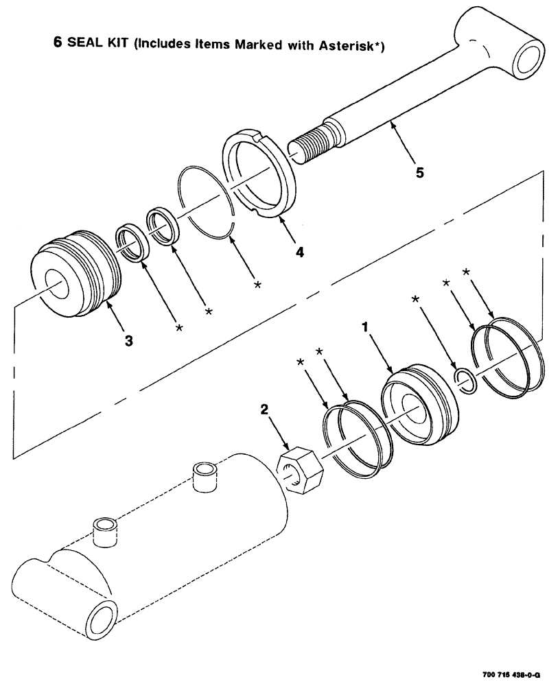 Схема запчастей Case IH 8880HP - (08-044) - HYDR. SLAVE CYL. ASSY. - RIGHT (2-3/4 INCH BORE X 5 INCH STROKE) (S.N. CFH0155001 THRU CFH0155349) (35) - HYDRAULIC SYSTEMS