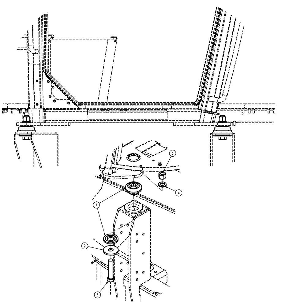 Схема запчастей Case IH FLX4510 - (01-004) - CAB MOUNTING GROUP (10) - CAB
