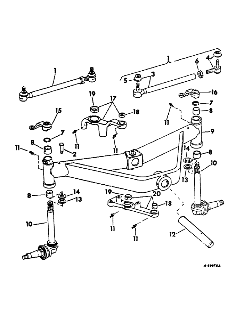 Схема запчастей Case IH 656 - (J-25) - STEERING MECHANISM, HEAVY DUTY FIXED TREAD FRONT AXLE, INTERNATIONAL TRACTORS EXCEPT ROW CROP Steering Mechanism