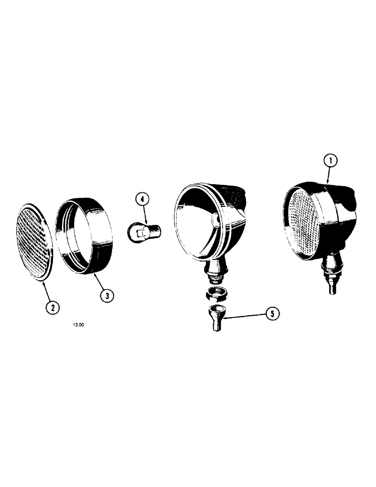 Схема запчастей Case IH 2150 - (4-20) - SPOT LIGHT (04) - ELECTRICAL SYSTEMS