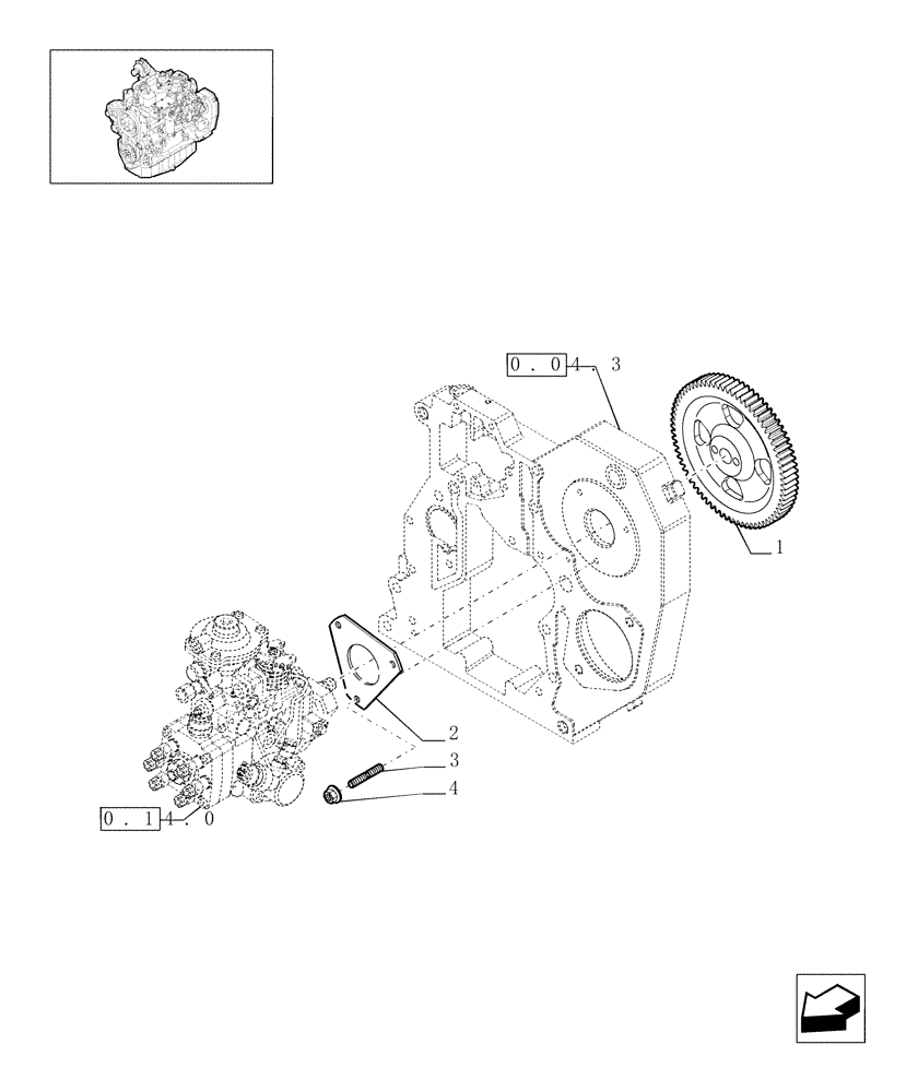 Схема запчастей Case IH F4GE9484A J602 - (0.14.2[01]) - INJECTION PUMP - CONTROL  (504066547) 