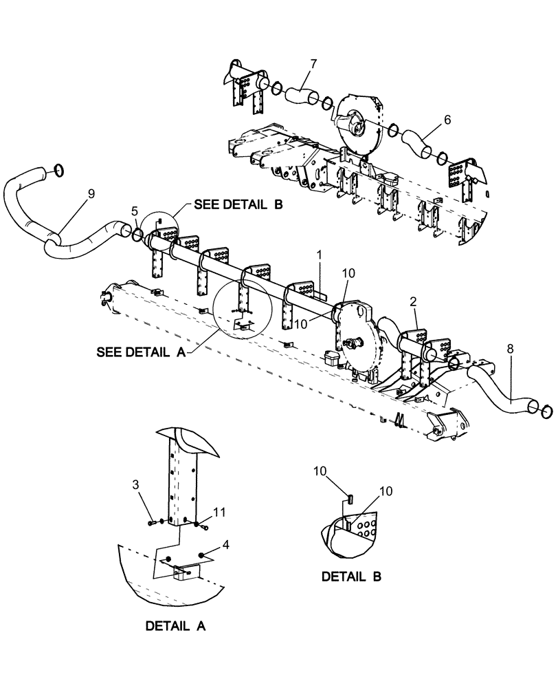 Схема запчастей Case IH 1260 - (39.100.17[02]) - FRAME - VACUUM DELIVERY MIDWING 90 Invalid section