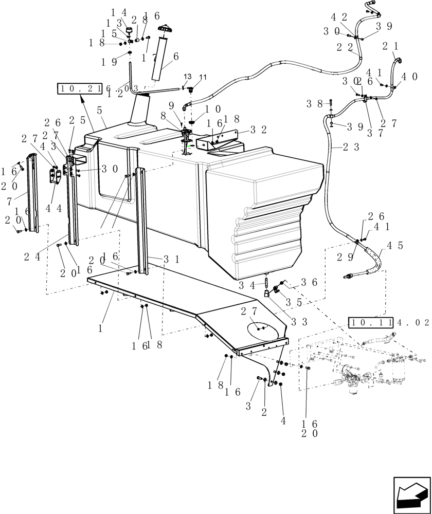 Схема запчастей Case IH 9120 - (10.246.03[01]) - FUEL SYSTEM (10) - ENGINE