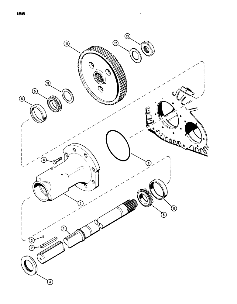 Схема запчастей Case IH 770 - (186) - REAR AXLE, LONG AXLE (06) - POWER TRAIN