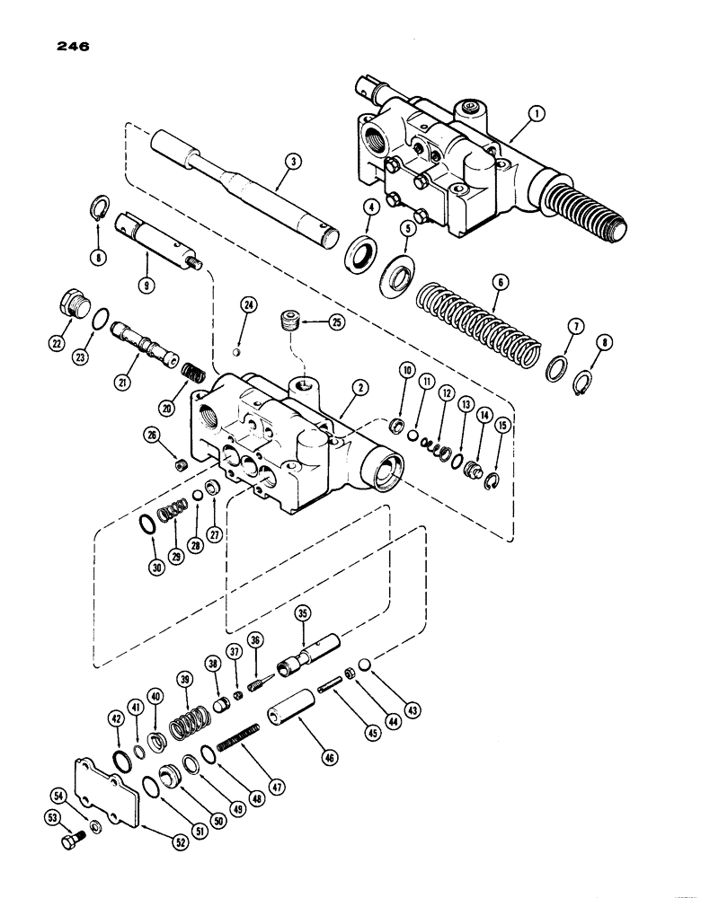 Схема запчастей Case IH 770 - (246) - A59600 VALVE (08) - HYDRAULICS