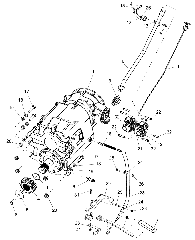 Схема запчастей Case IH AFX8010 - (K.40.C.40) - GEARBOX, ROTOR - 3 SPEED K - Crop Processing