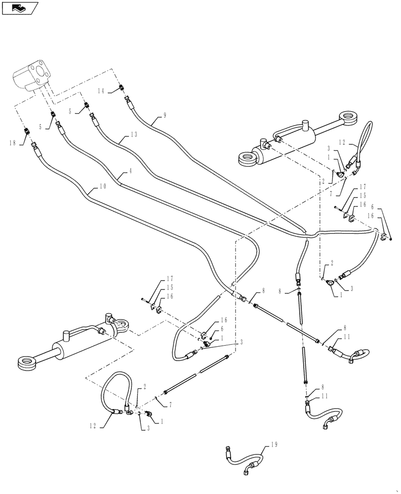 Схема запчастей Case IH 3230 - (35.116.02) - HYDRAULIC GROUP, 2WS (35) - HYDRAULIC SYSTEMS