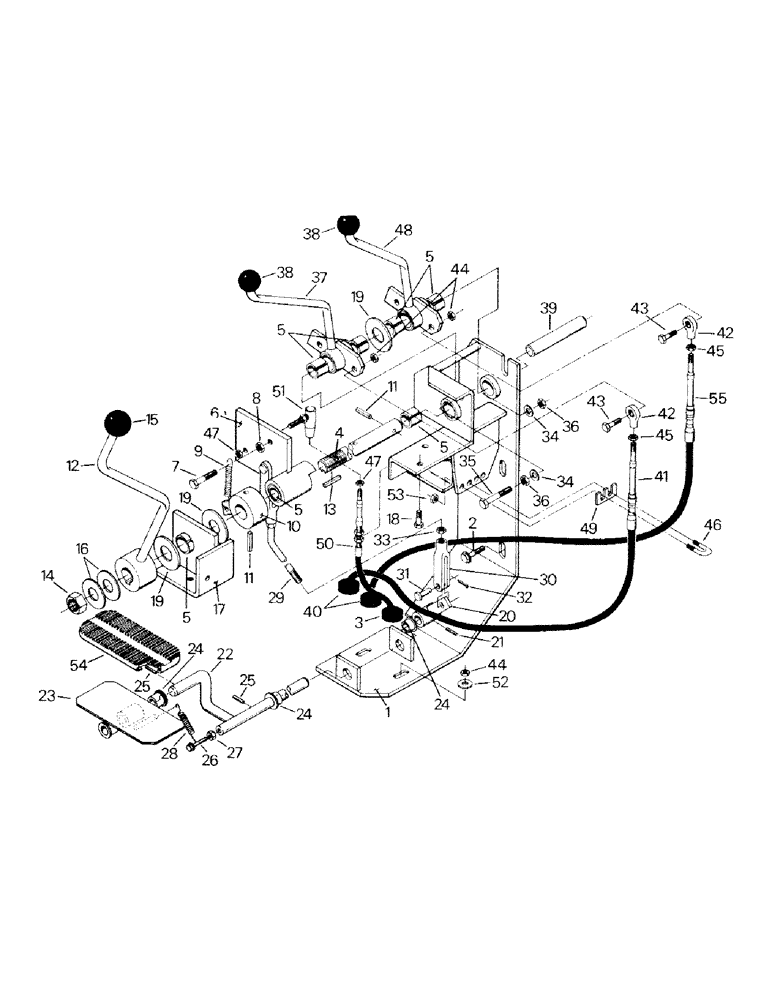 Схема запчастей Case IH KM-280 - (01-25) - THROTTLE, TRANSMISSION AND TRANSFER CASE CONTROLS (10) - CAB