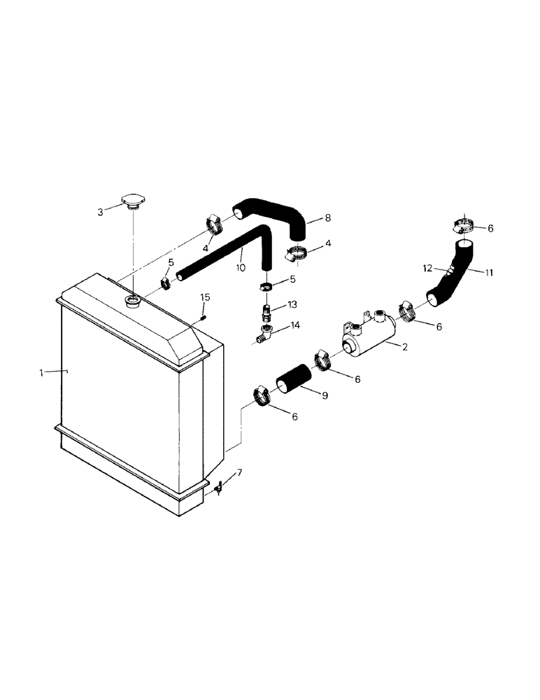Схема запчастей Case IH KS-325 - (04-13) - RADIATOR & HOSES, CAT 3406 ENGINE (04) - Drive Train