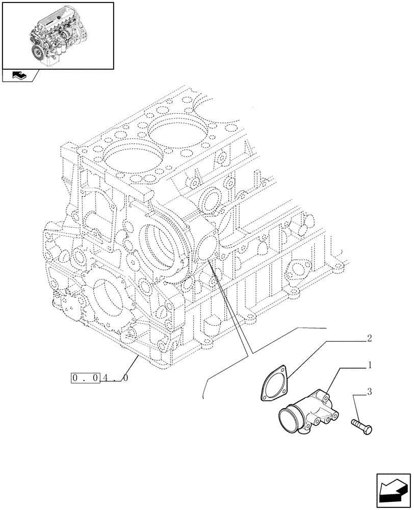 Схема запчастей Case IH F3BE0684N E904 - (0.32.3) - WATER PUMP PIPES (504061378) 