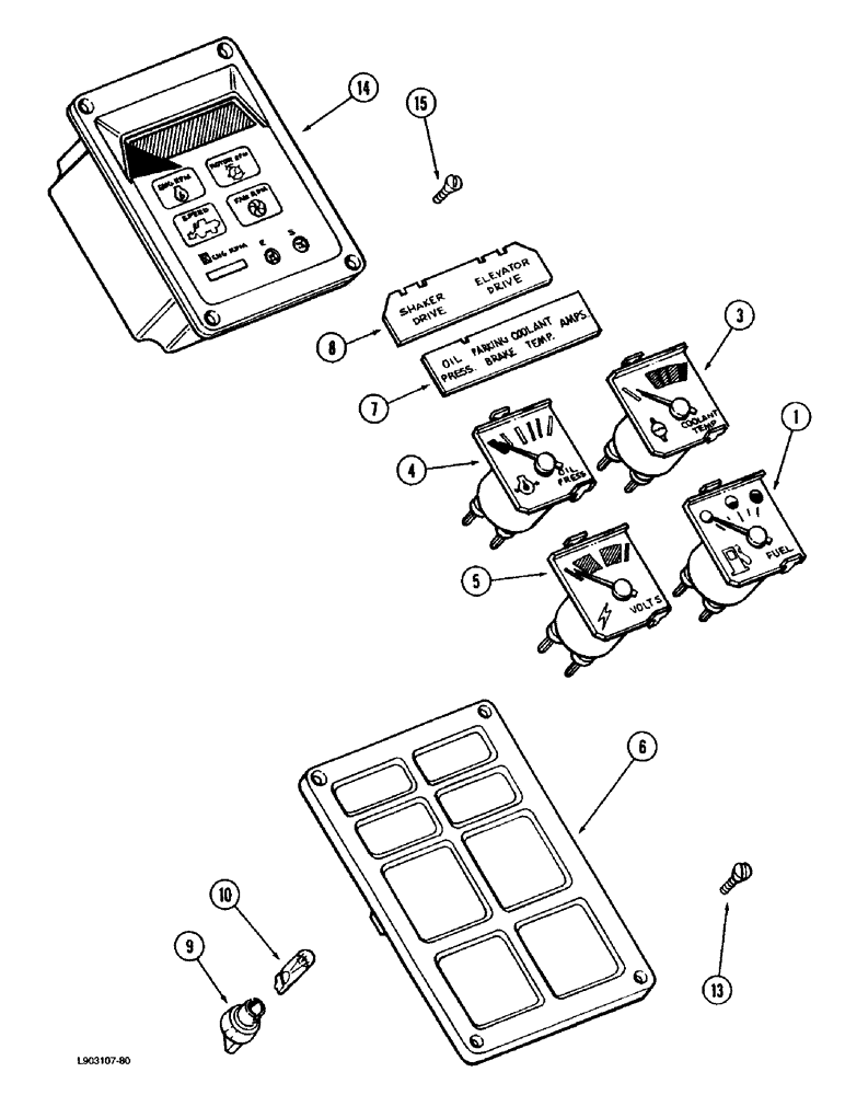 Схема запчастей Case IH 1670 - (4-50) - INSTRUMENT CLUSTER AND TACHOMETER (06) - ELECTRICAL