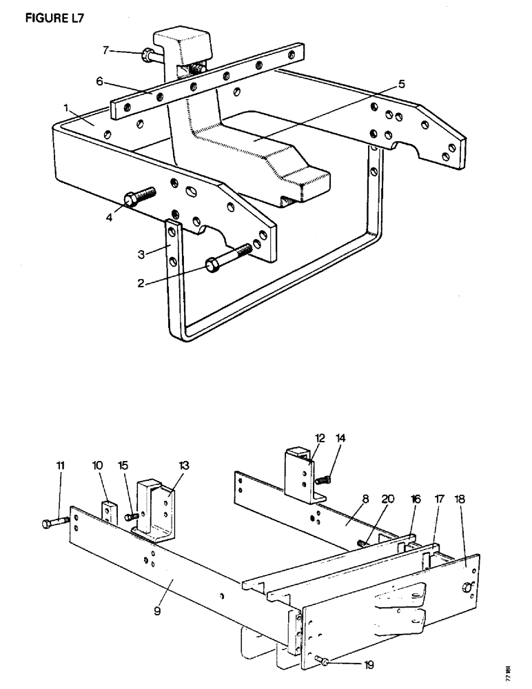 Схема запчастей Case IH 1412 - (L07-1) - CHASSIS, BONNET, FENDERS, SAFETY FRAME AND CAB, CHASSIS BALLAST WEIGHTS (12) - CHASSIS