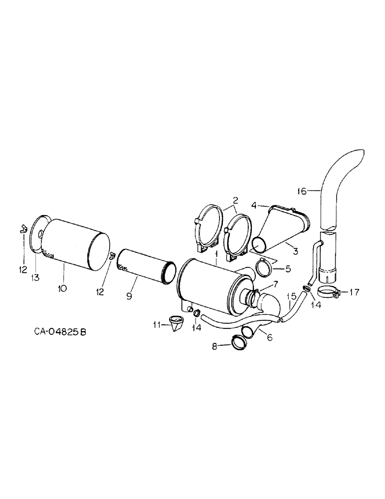 Схема запчастей Case IH 4786 - (12-2) - POWER, AIR CLEANER AND EXHAUST CONNECTIONS Power