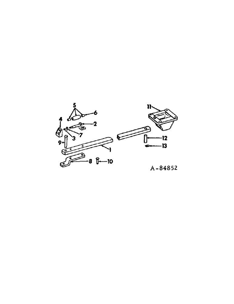 Схема запчастей Case IH HYDRO 186 - (09-02) - FRAME, HEAVY DUTY SWINGING DRAWBAR, PART OF FIXED NON- ADJUSTABLE DRAWBAR ATT (12) - FRAME