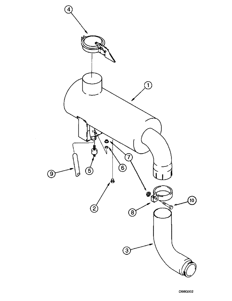 Схема запчастей Case IH 2166 - (2-19C) - SPARK ARRESTER MUFFLER, IF USED (01) - ENGINE