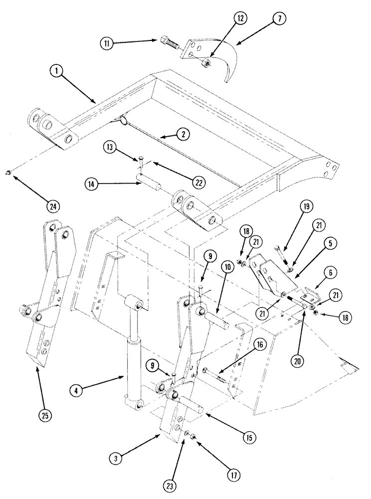 Схема запчастей Case IH LX172 - (09-12) - ATTACHMENT - GRAPPLE (09) - CHASSIS/ATTACHMENTS