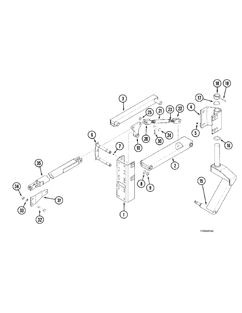 Схема запчастей Case IH 5800 - (9-64) - CASTER WHEEL, USED WITH FLOATING HITCH (09) - CHASSIS/ATTACHMENTS