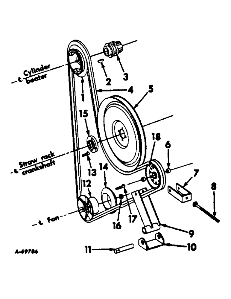 Схема запчастей Case IH 303 - (083) - FAN DRIVE AND SLOW SPEED FAN DRIVE ATTACHMENT (74) - CLEANING