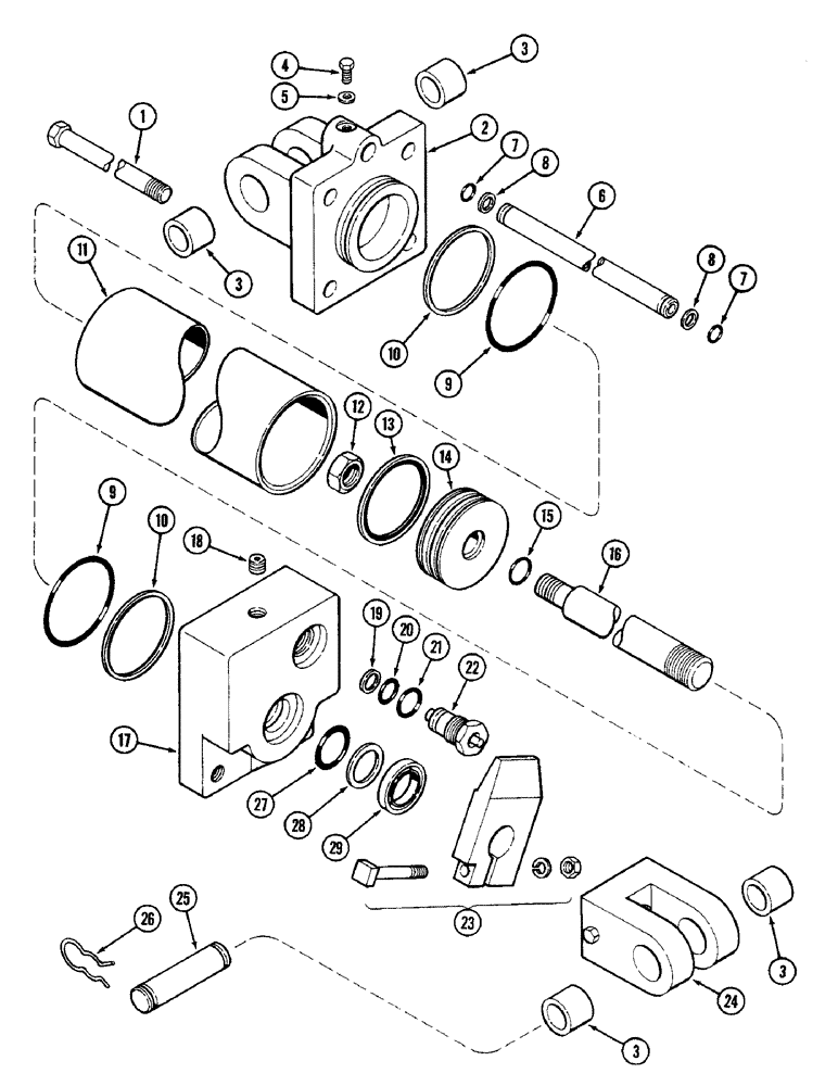 Схема запчастей Case IH RP - (038) - T57365 CYLINDER 4 X 8 INCH (101.6 X 203.2 MM) 