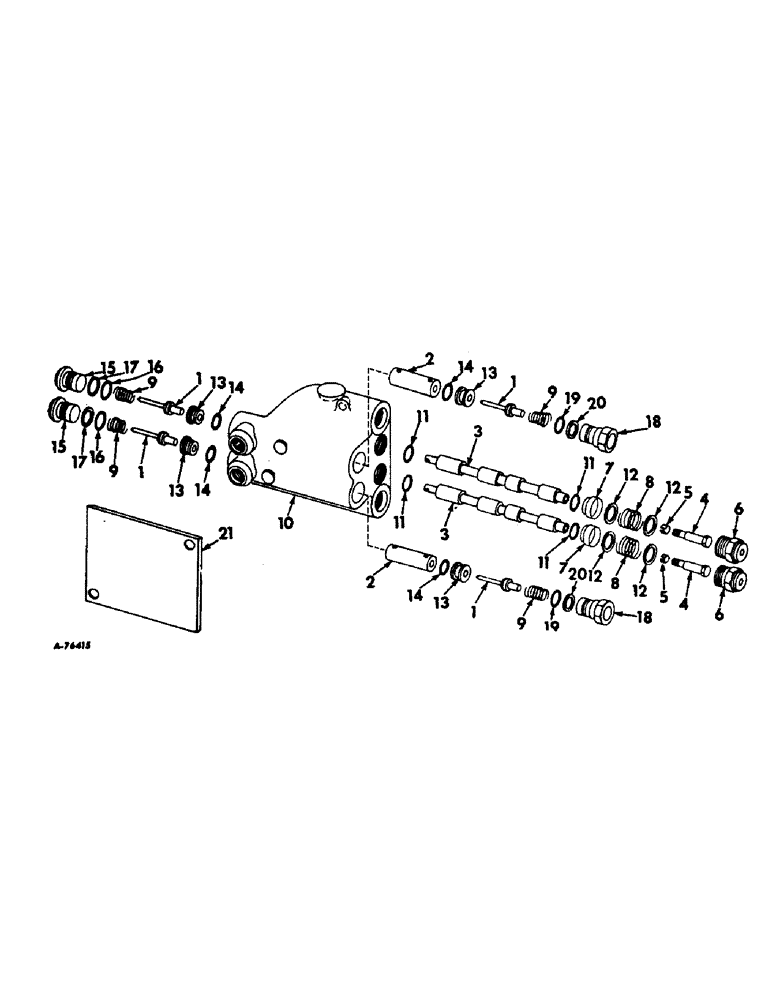 Схема запчастей Case IH 915 - (F-18) - HYDRAULICS SYSTEM, GRAIN TANK UNLOADER TUBE SWING AND REEL LIFT VALVE (07) - HYDRAULIC SYSTEM