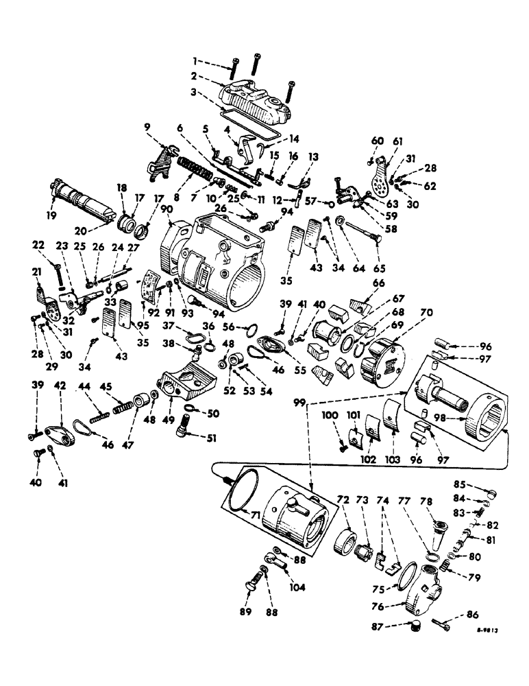 Схема запчастей Case IH 300 - (070) - DIESEL ENGINE, FUEL INJECTION PUMP (01) - ENGINE