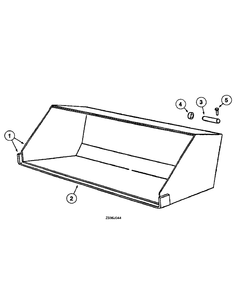 Схема запчастей Case IH 2250 - (5-04) - BUCKET, 96 INCH MATERIAL, 2350 AND 2450 LOADERS 