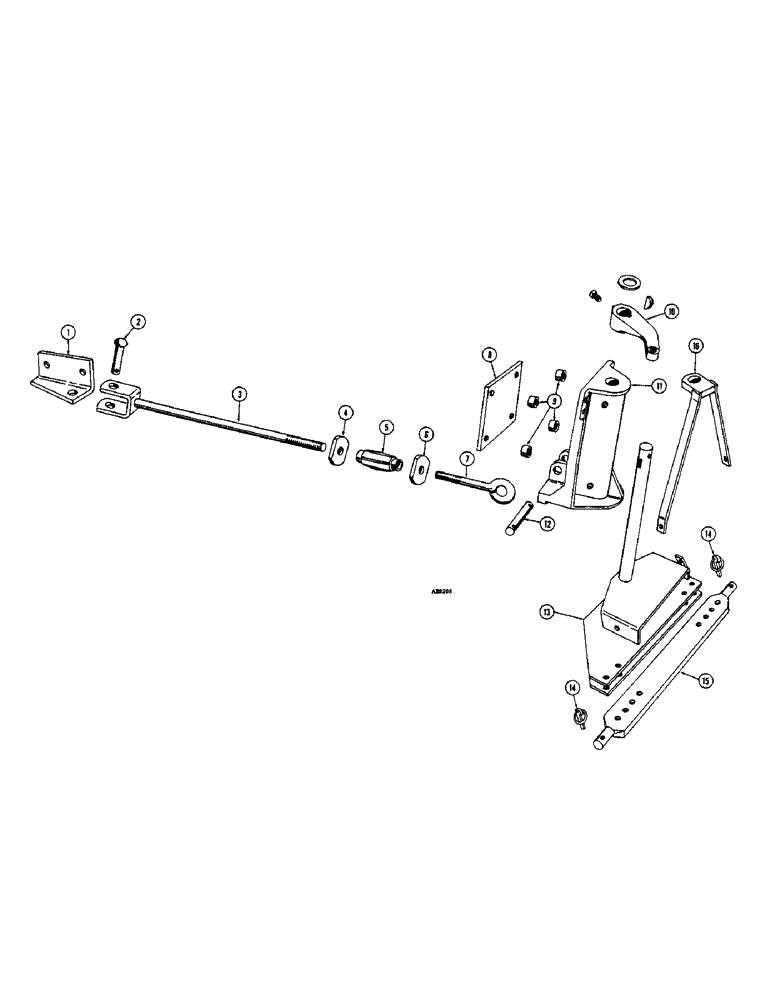 Схема запчастей Case IH JTA-SERIES - (06) - HITCH AND TIE BAR, JRA AND JTA, FIVE AND SIX BOTTOM 