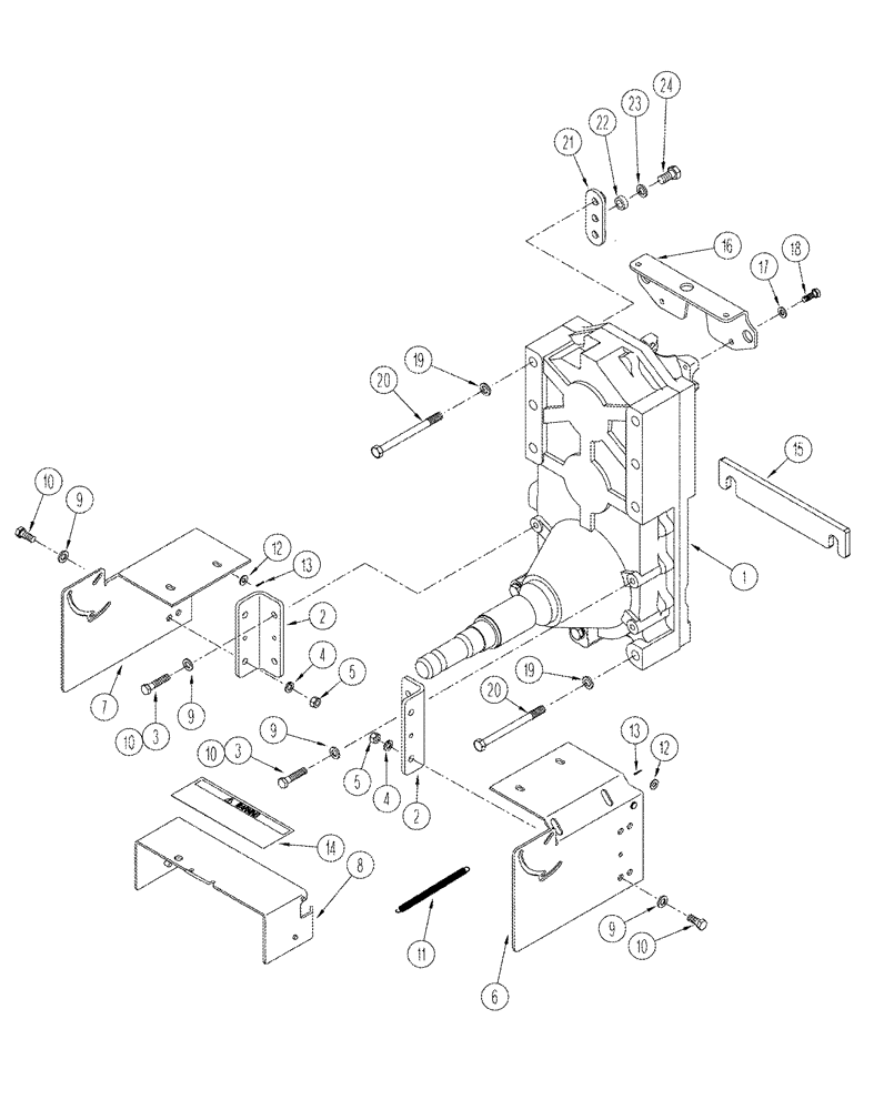 Схема запчастей Case IH STX375 - (06-40) - POWER TAKEOFF SAFETY SHEILDS (06) - POWER TRAIN