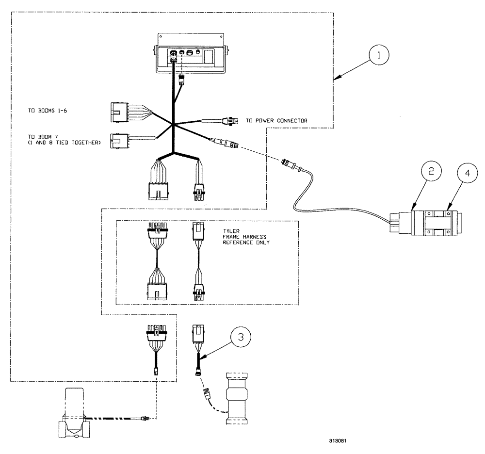 Схема запчастей Case IH SPX4260 - (312) - RAVEN CONTROLLER ASSEMBLY (AIM COMMAND) (78) - SPRAYING