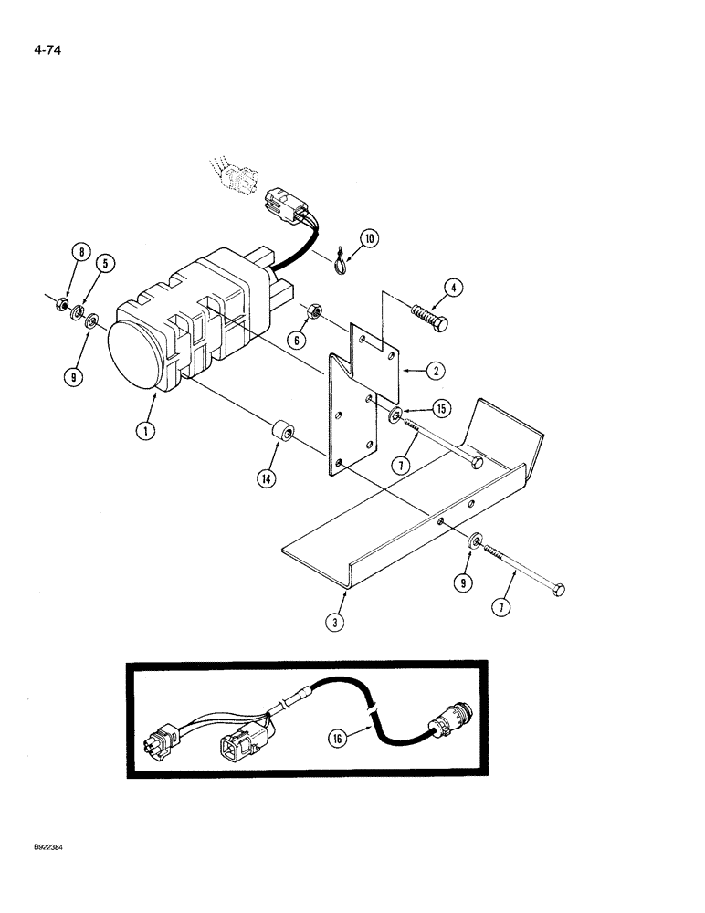Схема запчастей Case IH 9230 - (4-074) - GROUND SPEED SENSOR (04) - ELECTRICAL SYSTEMS