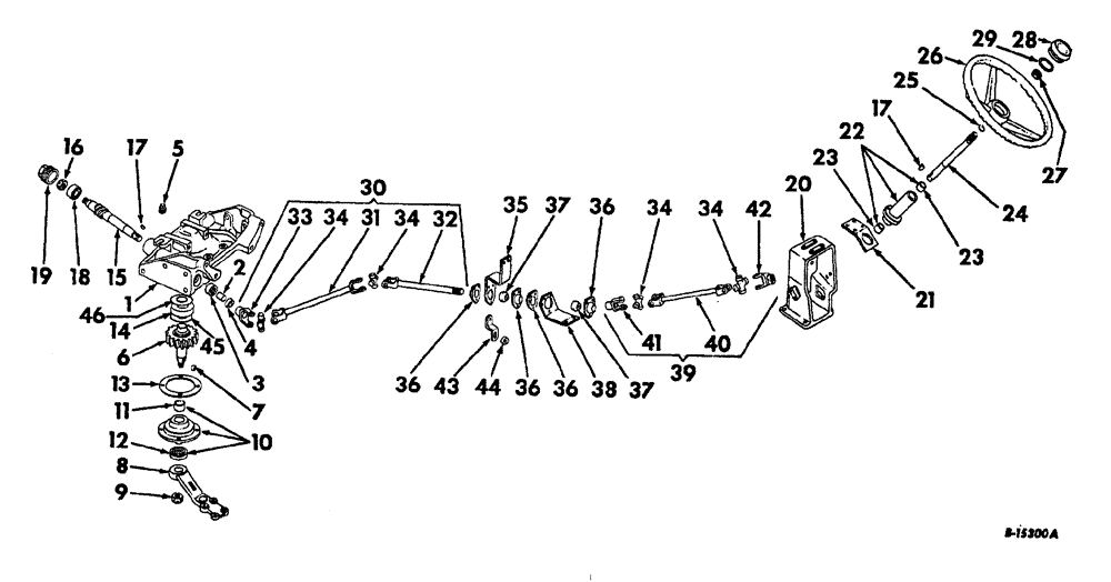 Схема запчастей Case IH 444 - (J-02) - STEERING MECHANISM Steering Mechanism
