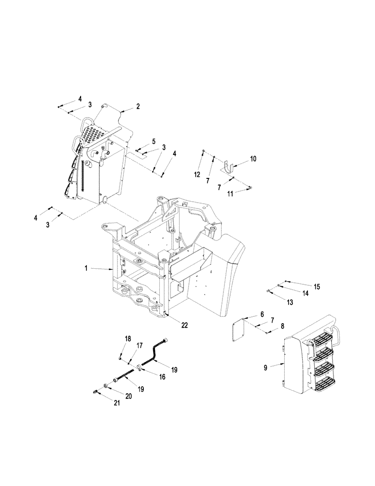 Схема запчастей Case IH STX325 - (09-30[03]) - MIDDLE FRAME, WITH ACCUSTEER (09) - CHASSIS