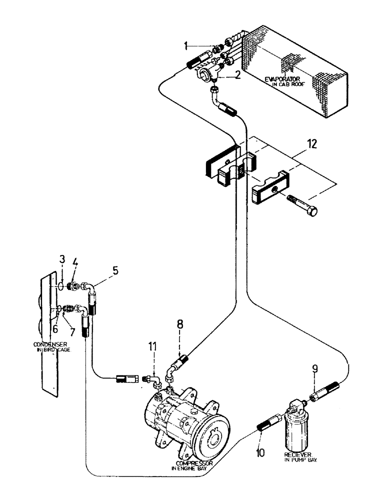 Схема запчастей Case IH 7700 - (B05-98) - HYDRAULICS, CIRCUIT, AIR CONDITIONER Hydraulic Components & Circuits