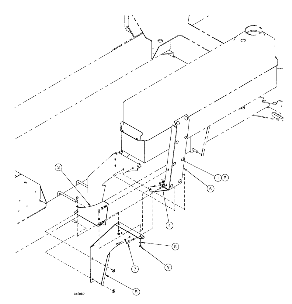 Схема запчастей Case IH SPX4260 - (145) - BOOM GUIDE RH (78) - SPRAYING