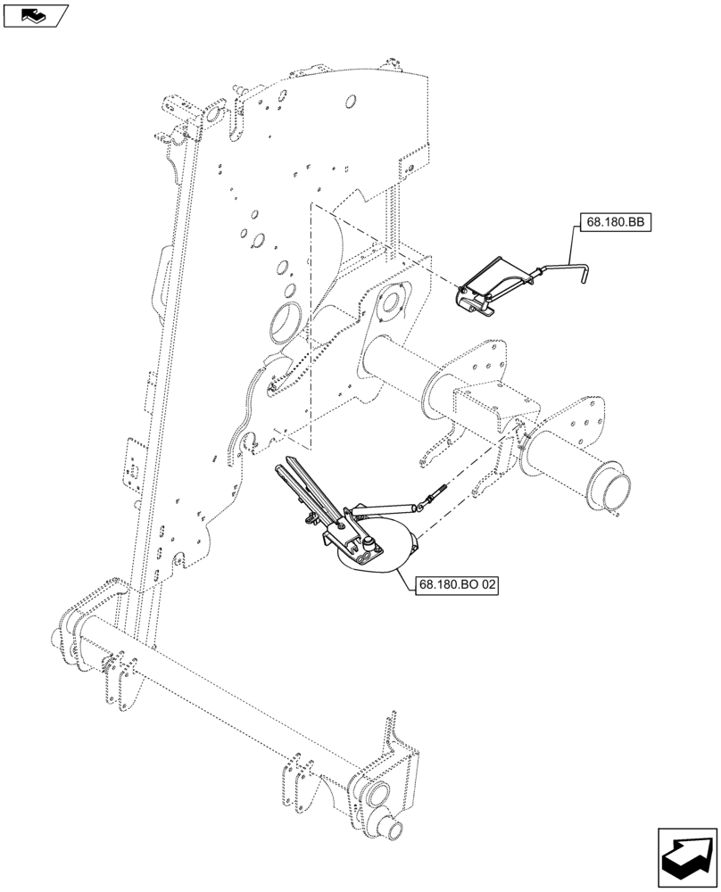 Схема запчастей Case IH RB455 - (68.180.AA) - VAR - 726964 - TWINE WRAPPER (68) - TYING/WRAPPING