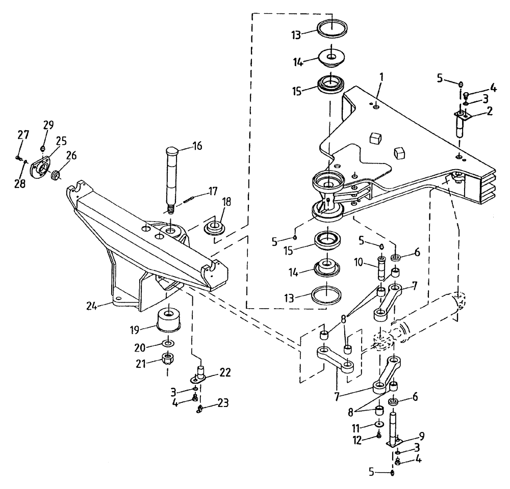 Схема запчастей Case IH 7700 - (A03[35A]) - ELEVATOR SLEW MECHANISM Mainframe & Functioning Components