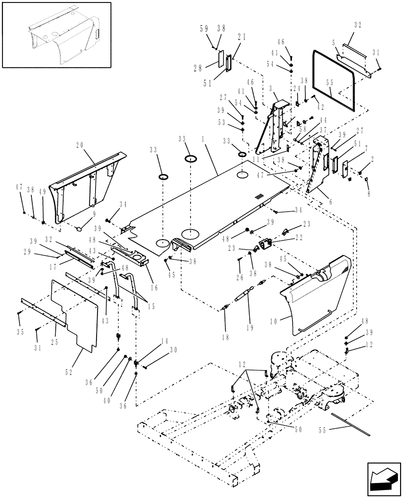 Схема запчастей Case IH WD1203 - (08.05[1]) - SHIELDS, ENGINE (08) - SHEET METAL